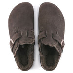 Sabot in suede con pelliccia BOSTON SHEARLING 1020529 MOCCA BIRKENSTOCK Mocca 