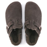 Sabot in suede con pelliccia BOSTON SHEARLING 1020529 MOCCA BIRKENSTOCK Mocca 