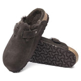 Sabot in suede con pelliccia BOSTON SHEARLING 1020529 MOCCA BIRKENSTOCK Mocca 