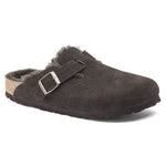 Sabot in suede con pelliccia BOSTON SHEARLING 1020529 MOCCA BIRKENSTOCK Mocca 