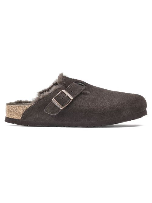 Sabot in suede con pelliccia BOSTON SHEARLING 1020529 MOCCA BIRKENSTOCK Mocca 