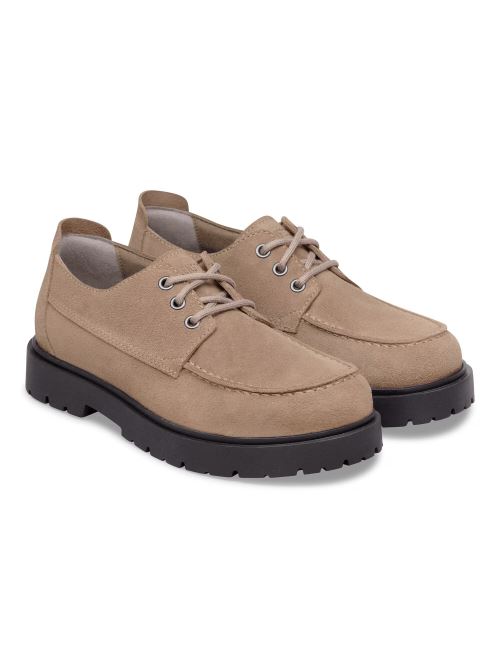 Scarpa in suede con suola in gomma HIGHWOOD MOC LACE LOW N 1031884 GRAY TAUPE BIRKENSTOCK Gray taupe 