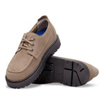 Scarpa in suede con suola in gomma HIGHWOOD MOC LACE LOW N 1031884 GRAY TAUPE BIRKENSTOCK Gray taupe 