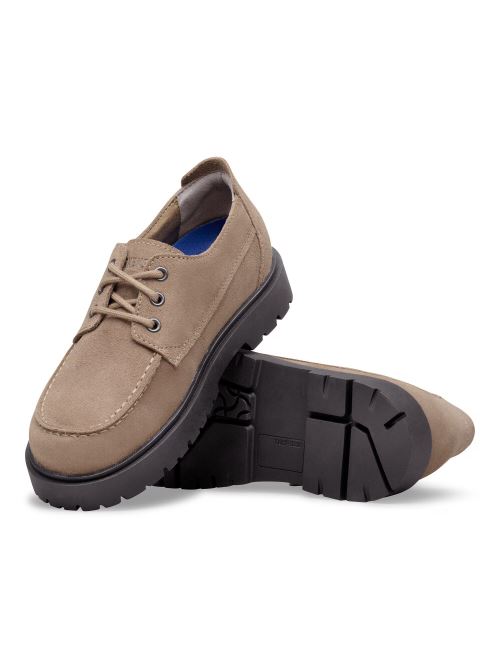 Scarpa in suede con suola in gomma HIGHWOOD MOC LACE LOW N 1031884 GRAY TAUPE BIRKENSTOCK Gray taupe 
