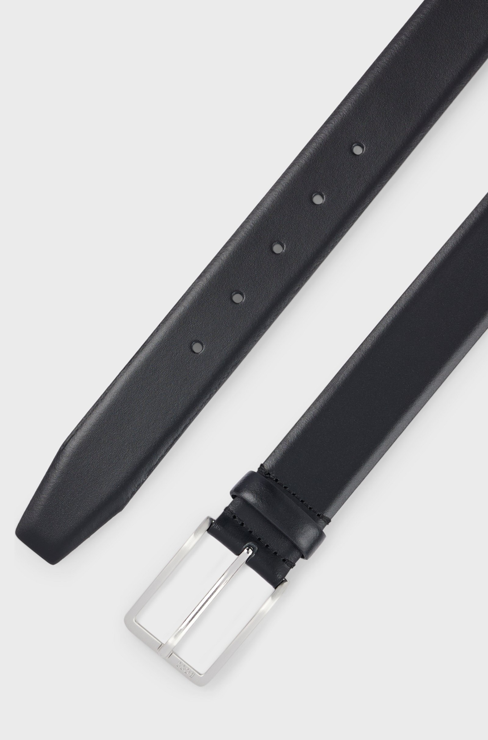 Cintura in pelle con dettagli in metallo 50491834 10249587 01 001 BOSS Black 