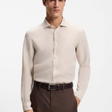 Cintura in pelle con dettagli in metallo 50491834 10249587 01 205 BOSS Dark brown 