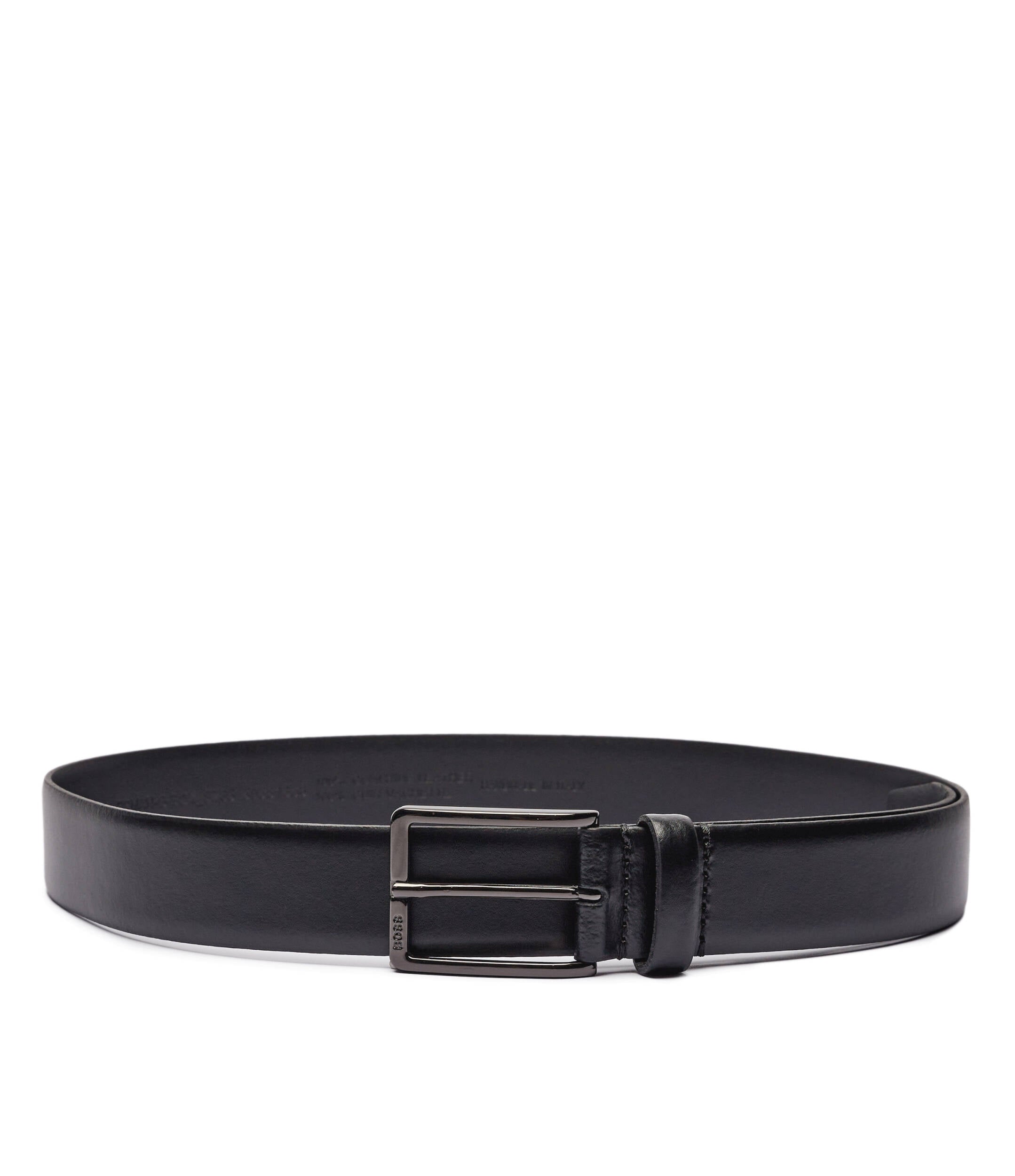 Cintura in pelle con fibbia satinata 50531358 10245669 01 001 BOSS Black 