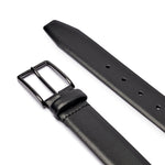 Cintura in pelle con fibbia satinata 50531358 10245669 01 001 BOSS Black 