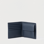 Portafoglio in pelle con portaspiccioli 50536511 10263216 01 479 BOSS Open blue 