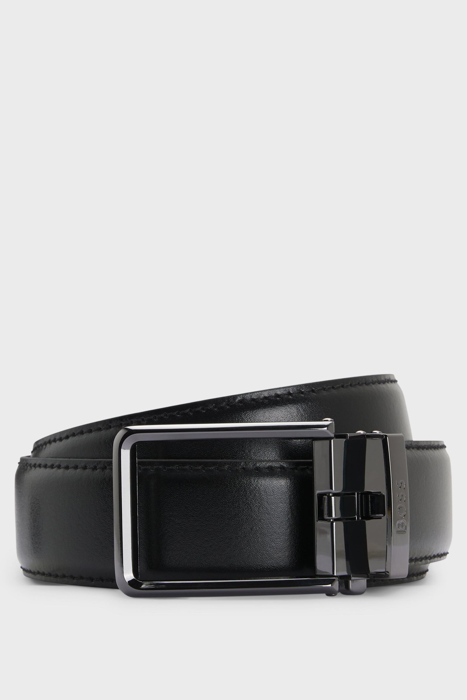 Cintura in pelle senza fori 50537049 10245669 01 002 BOSS Black 
