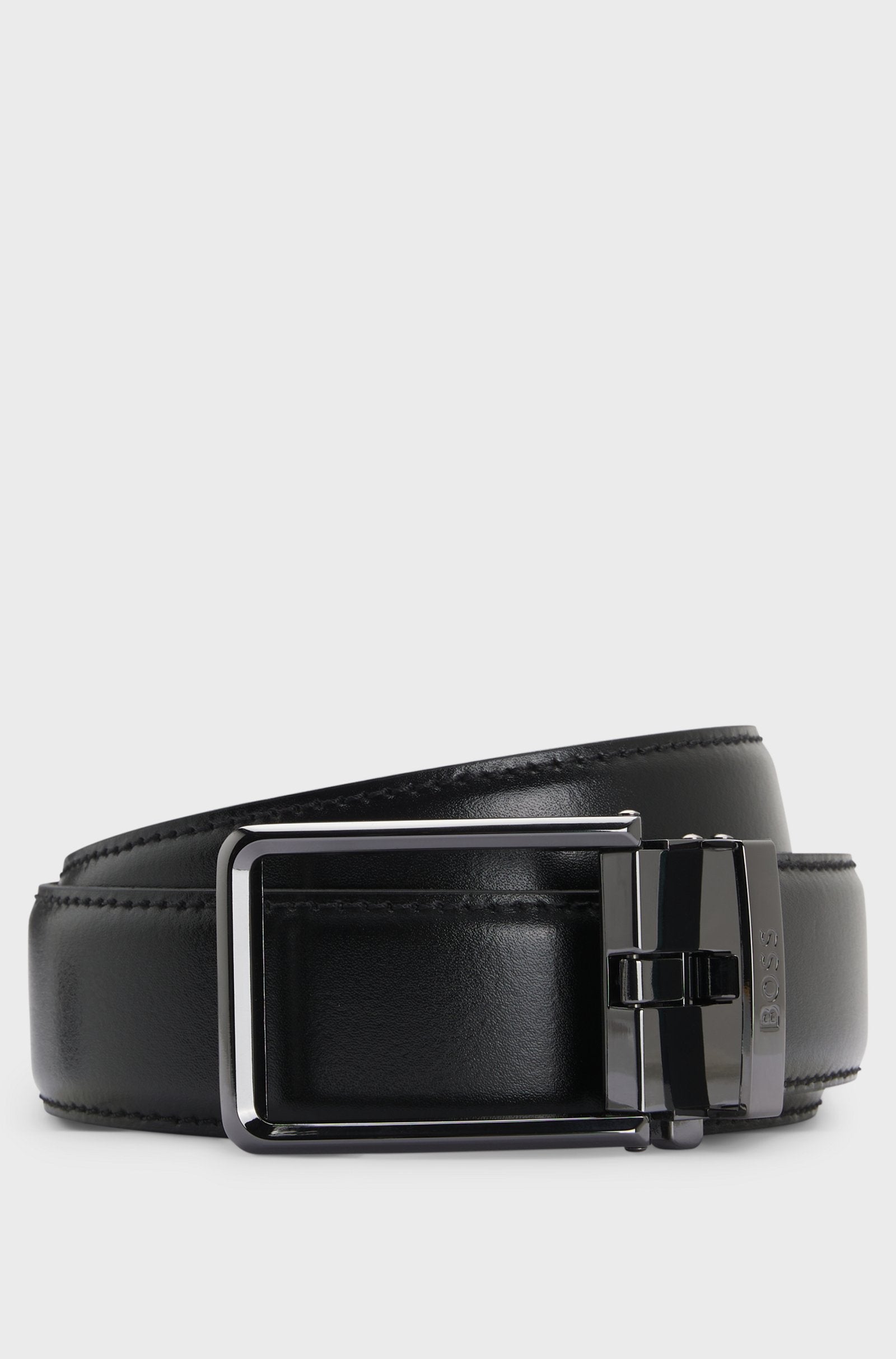 Cintura in pelle senza fori 50537049 10245669 01 002 BOSS Black 