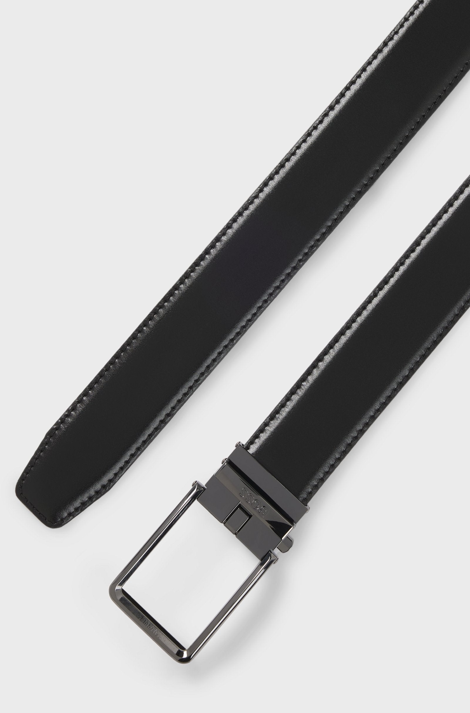 Cintura in pelle senza fori 50537049 10245669 01 002 BOSS Black 