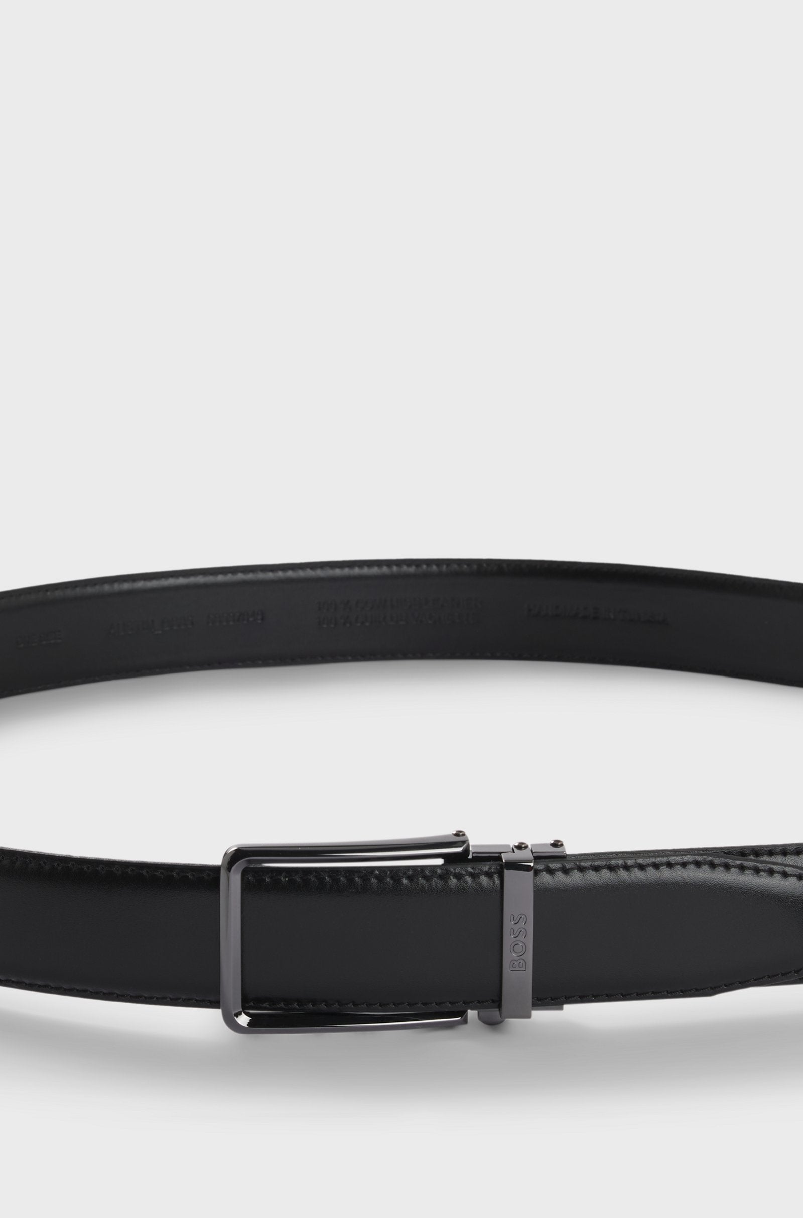 Cintura in pelle senza fori 50537049 10245669 01 002 BOSS Black 