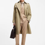 Trench idrorepellente in twill di cotone 50564567 10281097 01 255 BOSS Dark beige 