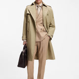 Trench idrorepellente in twill di cotone 50564567 10281097 01 255 BOSS Dark beige 