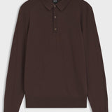 Polo in maglia di lana merino dalla vestibilità regolare 50565503 10280691 01 209 BOSS Dark brown 