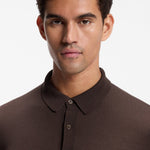 Polo in maglia di lana merino dalla vestibilità regolare 50565503 10280691 01 209 BOSS Dark brown 