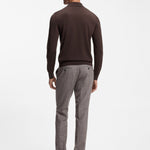 Polo in maglia di lana merino dalla vestibilità regolare 50565503 10280691 01 209 BOSS Dark brown 