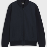 Giubbotto ibrido in maglia di cotone con collo bomber 50565508 10280711 01 404 BOSS Dark blue 