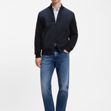 Giubbotto ibrido in maglia di cotone con collo bomber 50565508 10280711 01 404 BOSS Dark blue 