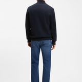 Giubbotto ibrido in maglia di cotone con collo bomber 50565508 10280711 01 404 BOSS Dark blue 
