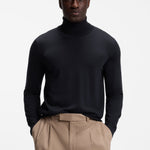 Maglione a collo alto in lana merino extra fine 50565517 10280722 01 404 BOSS Dark blue 