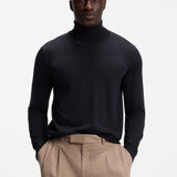 Maglione a collo alto in lana merino extra fine 50565517 10280722 01 404 BOSS Dark blue 