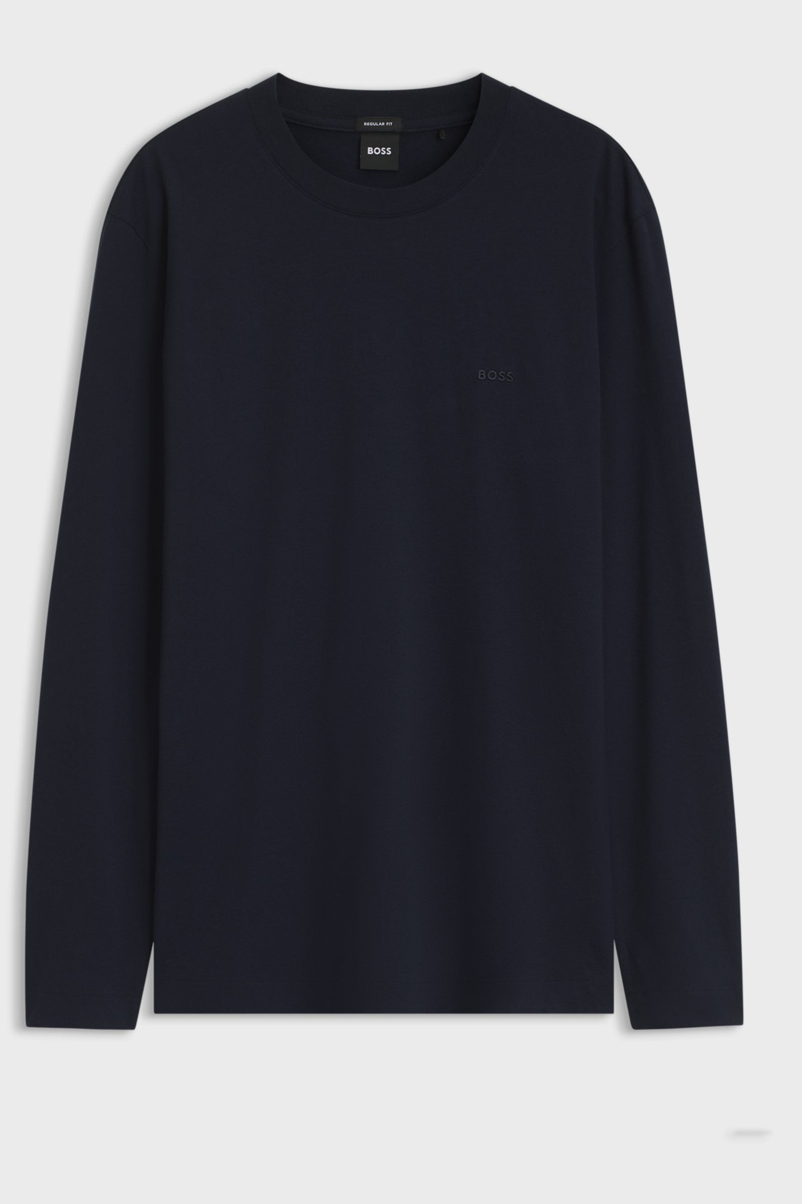 Maglia a maniche lunghe in cotone con dettaglio logo 50567762 10281524 01 404 BOSS Dark blue 