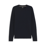 Maglia girocollo con lavorazione a treccia 50570645 10282607 01 404 BOSS Dark blue 