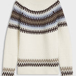 Maglione in lana vergine con motivo Fair Isle 50570654 10282630 01 118 BOSS Open white 