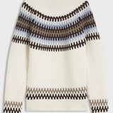 Maglione in lana vergine con motivo Fair Isle 50570654 10282630 01 118 BOSS Open white 