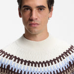 Maglione in lana vergine con motivo Fair Isle 50570654 10282630 01 118 BOSS Open white 