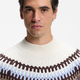 Maglione in lana vergine con motivo Fair Isle 50570654 10282630 01 118 BOSS Open white 