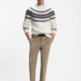 Maglione in lana vergine con motivo Fair Isle 50570654 10282630 01 118 BOSS Open white 