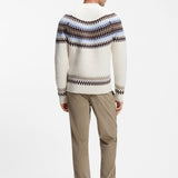 Maglione in lana vergine con motivo Fair Isle 50570654 10282630 01 118 BOSS Open white 