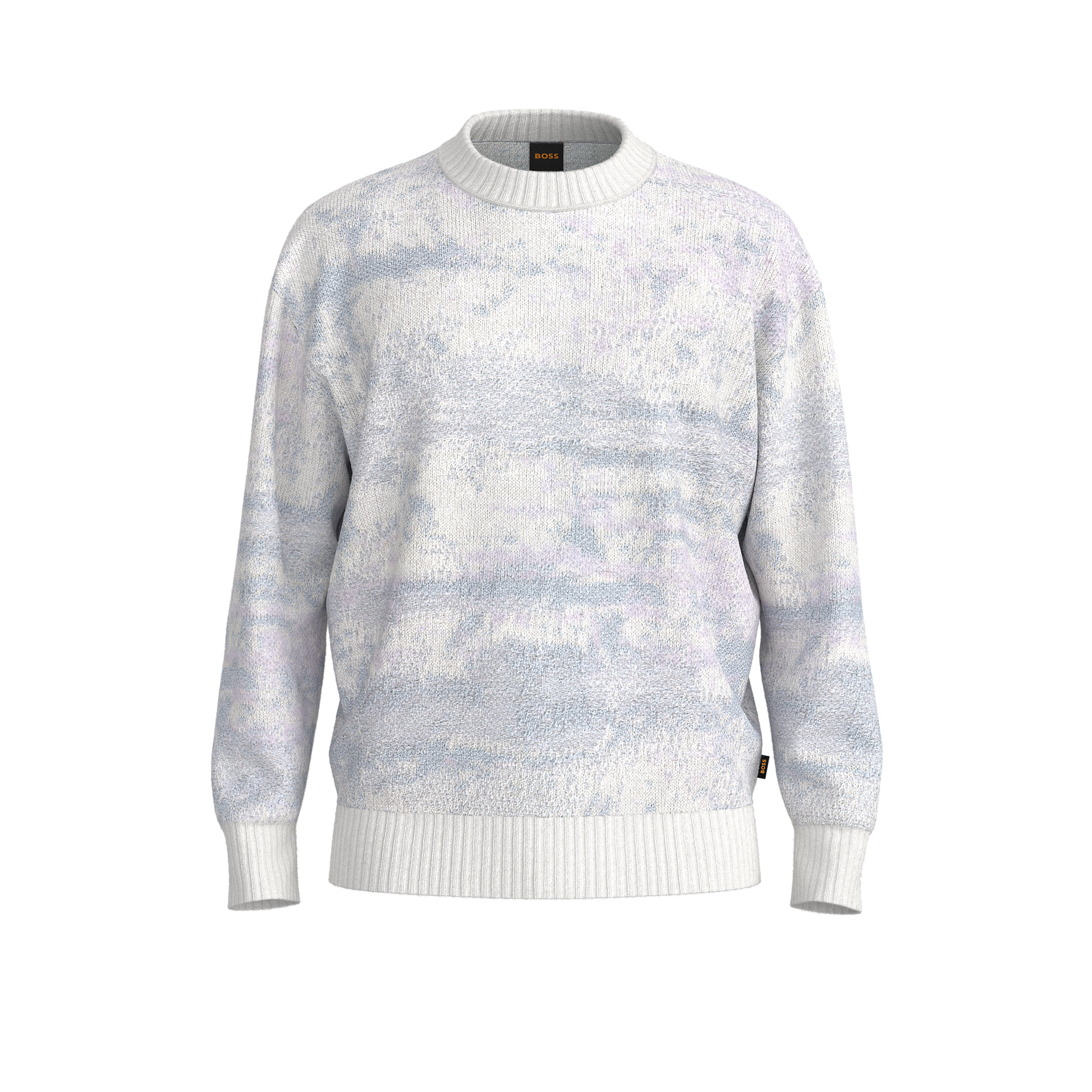 Maglia girocollo fantasia 50571400 10283086 01 106 BOSS Natural 