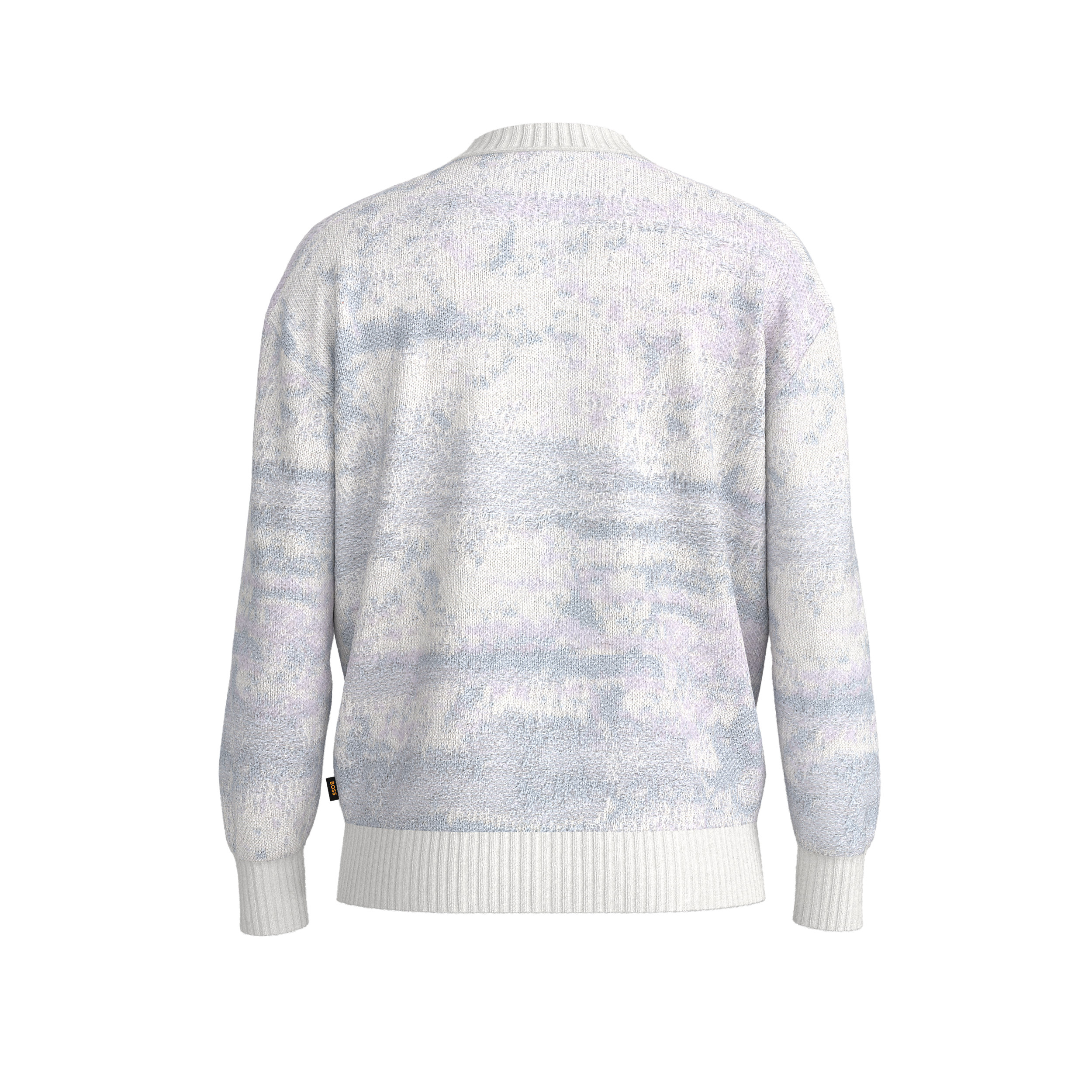 Maglia girocollo fantasia 50571400 10283086 01 106 BOSS Natural 
