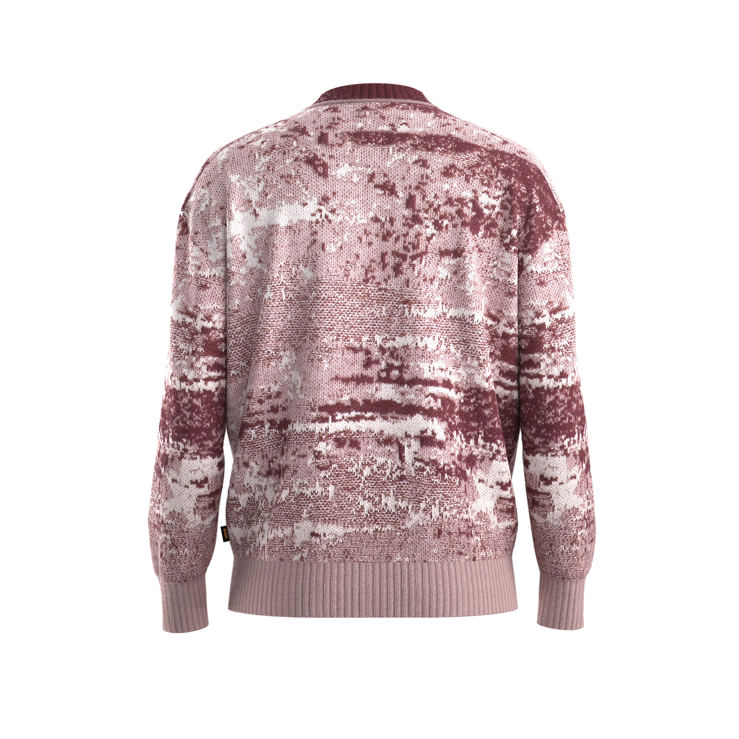 Maglia girocollo fantasia 50571400 10283086 01 639 BOSS Light pastel red 