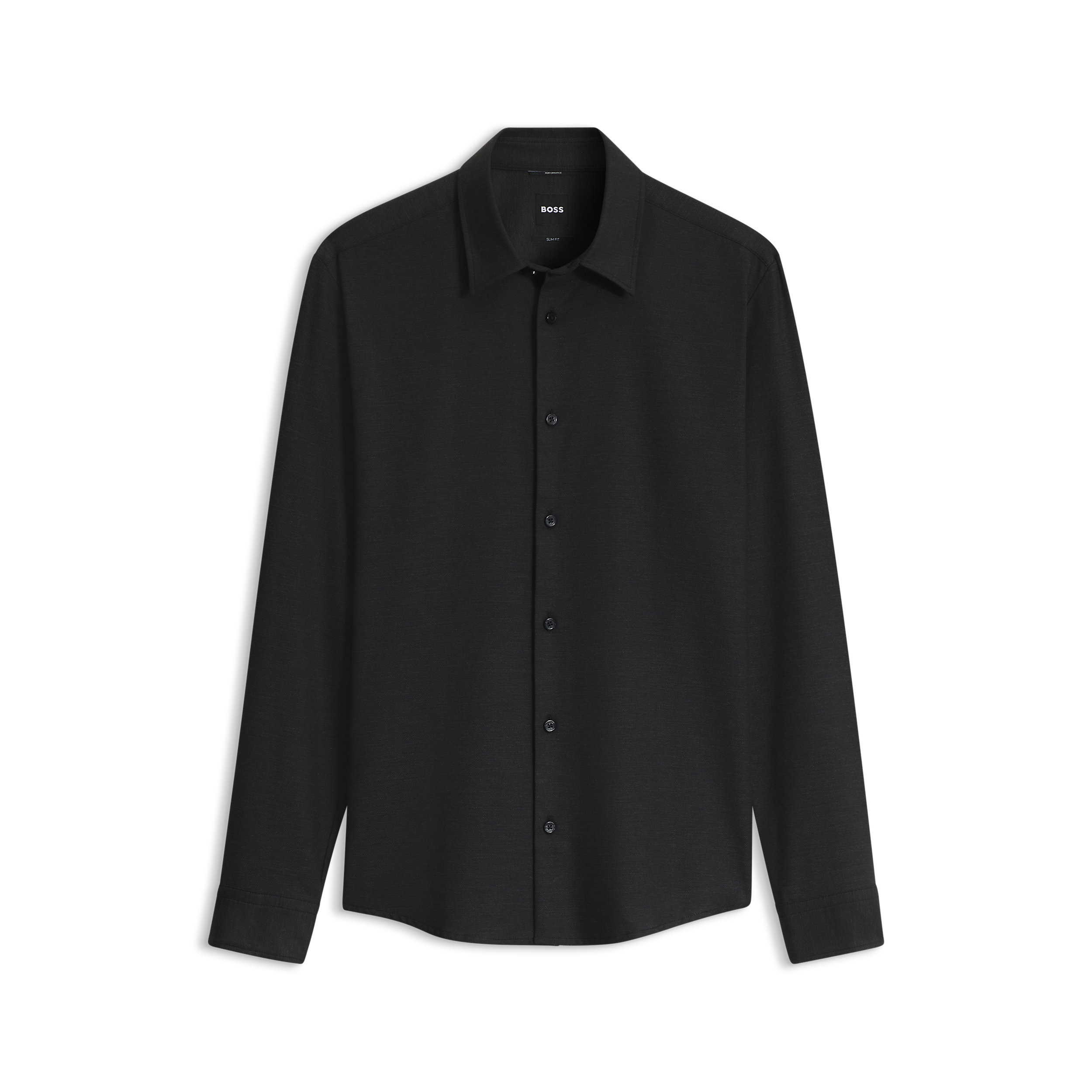 Camicia in jersey elasticizzato 50571519 10282962 01 001 BOSS Black 