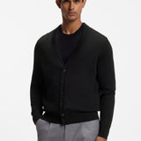 Cardigan in lana merino extrafine con bottoni 50571585 10283126 01 001 BOSS Black 
