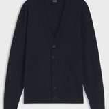 Cardigan in lana merino extrafine con bottoni 50571585 10283126 01 404 BOSS Dark blue 