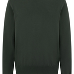 Maglia girocollo in lana merinos con logo ricamato 50571914 10283210 01 350 BOSS Open green 