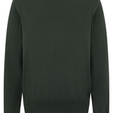 Maglia girocollo in lana merinos con logo ricamato 50571914 10283210 01 350 BOSS Open green 