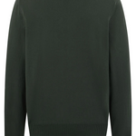 Maglia girocollo in lana merinos con logo ricamato 50571914 10283210 01 350 BOSS Open green 
