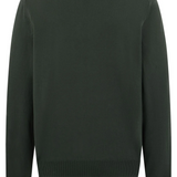 Maglia girocollo in lana merinos con logo ricamato 50571914 10283210 01 350 BOSS Open green 