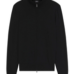 Maglia in merinos con full zip 50571915 10283216 01 001 BOSS Black 