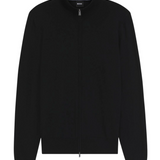 Maglia in merinos con full zip 50571915 10283216 01 001 BOSS Black 