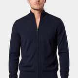 Maglia in merinos con full zip 50571915 10283216 01 404 BOSS Dark blue 