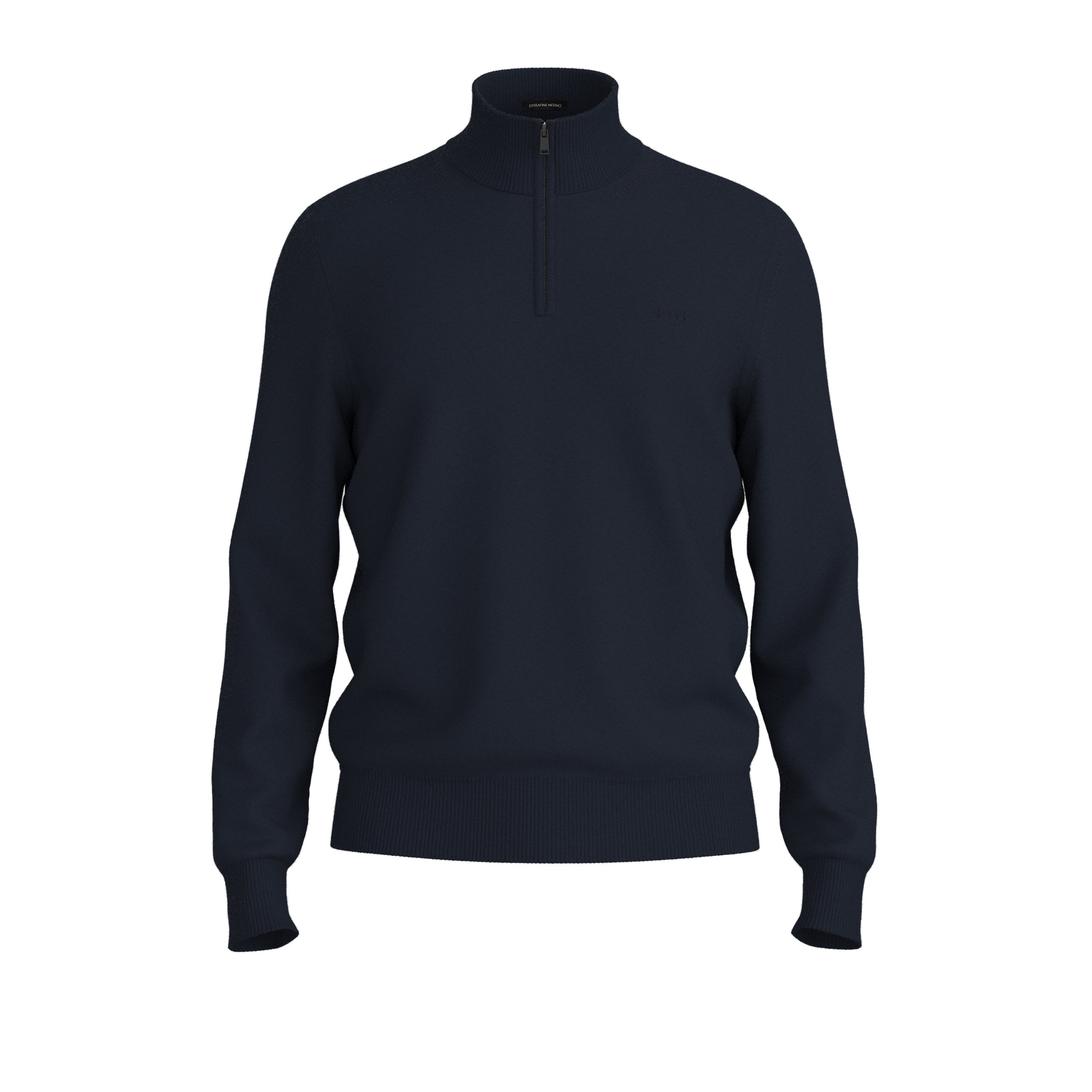 Maglia in lana mezza zip 50571928 10283231 01 404 BOSS Dark blue 