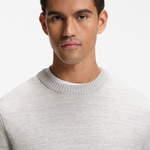 Maglione mouliné in lana vergine e cotone 50571943 10283077 086 BOSS Open grey 
